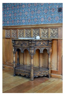 Lot 57 - Oak ‘credence’-type table