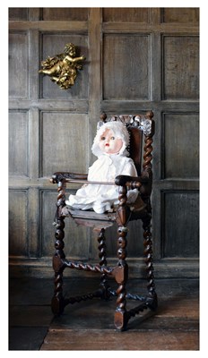 Lot 67 - Late 17th Century child’s walnut highchair