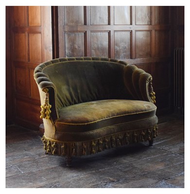 Lot 73 - Victorian kidney-shaped settee or sofa