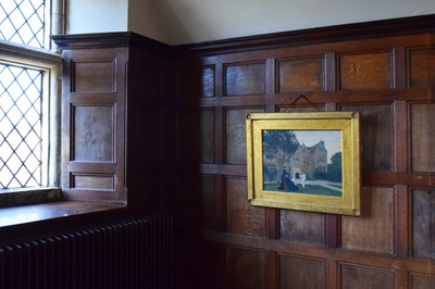Lot 74 - Thomas Reynolds Lamont (1826-1898) – Oil on panel – Barrow Court, Barrow Gurney