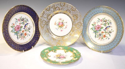Lot 371 - Royal Crown Derby plate and three Minton plates
