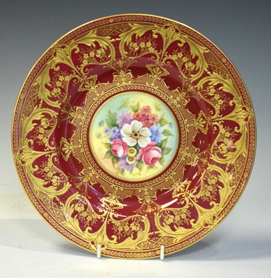 Lot 348 - Royal Worcester porcelain cabinet plate signed Creed