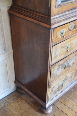Lot 93 - Queen Anne walnut cabinet on chest, circa 1710