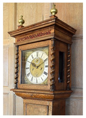 Lot 99 - John Norcot, London – Fine walnut and seaweed marquetry eight-day brass dial longcase clock