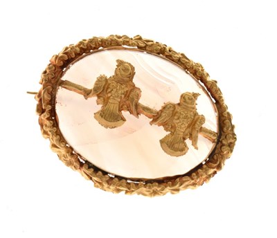 Lot 59 - Victorian hardstone panel brooch