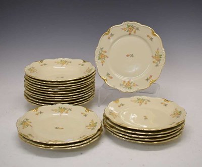 Lot 605 - Quantity of Edelstein Maria-Theresia plates, having floral and gilt decoration