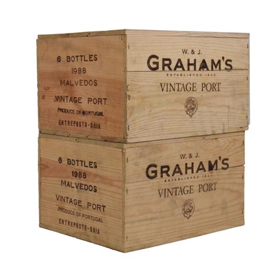 Lot 734 - W&J Graham’s Quinta dos Malvedos Vintage Port, 1988
