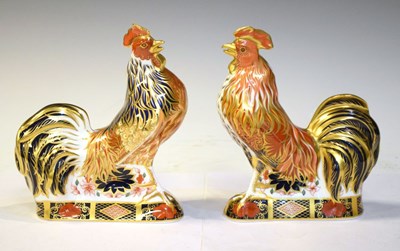 Lot 374 - Two Royal Crown Derby Imari Cockerels