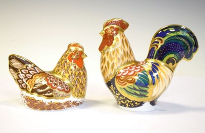 Lot 376 - Royal Crown Derby limited edition paperweights Derbyshire Hen and Derbyshire Cockerel