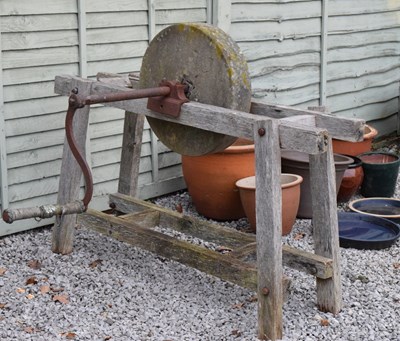Lot 678 - Antique stone grinding wheel