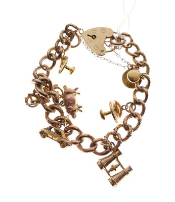 Lot 66 - 9ct rose gold curb link bracelet