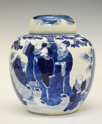Lot 473 - Chinese blue and white porcelain ginger jar