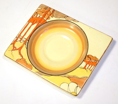 Lot 386 - Clarice Cliff Bizarre - Coral Firs side plate