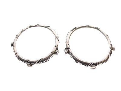 Lot 68 - Pair 925 Sterling standard silver bangles