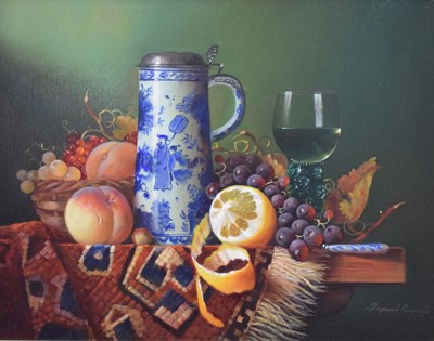 Lot 548 - Raymond Campbell - Still life with fruit