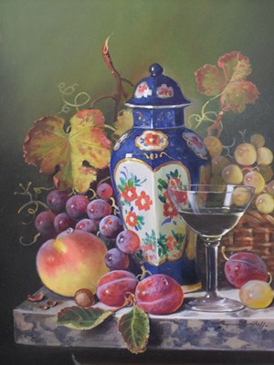 Lot 549 - Raymond Campbell - Still life with vase