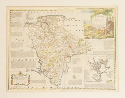 Lot 501 - Map of Devon