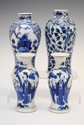 Lot 471 - Pair of 19th Century Chinese blue and white porcelain vases,  etc.