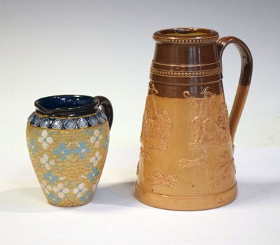 Lot 388 - Doulton Lambeth stoneware jug together with a Royal Doulton jug (2)