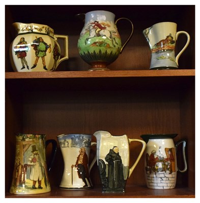 Lot 617 - Quantity of Royal Doulton 'Seriesware' jugs to include The Gallant Fishers etc