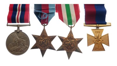 Lot 379 - The Boys Scouts Association Gilt Cross for Gallantry and Second World War Medals