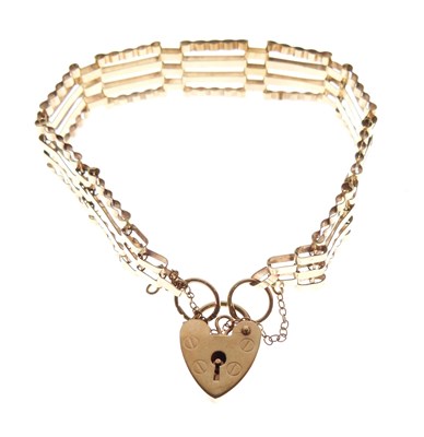 Lot 74 - 9ct gold gate link bracelet