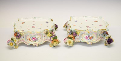 Lot 462 - Pair of Meissen serpentine clock stands