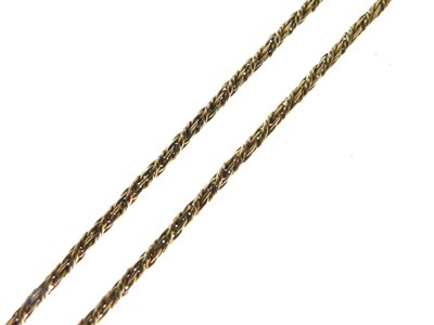 Lot 51 - Yellow metal plaited link necklace