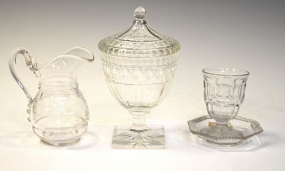 Lot 395 - Regency sweetmeat pot and cover, American 'Turkey Egg' cup, etc.
