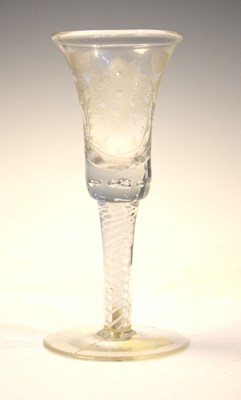Lot 396 - Possible Jacobite interest air twist glass (A/F)