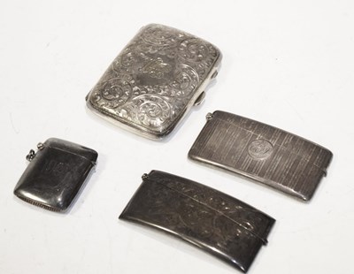 Lot 155 - Two George V silver card cases