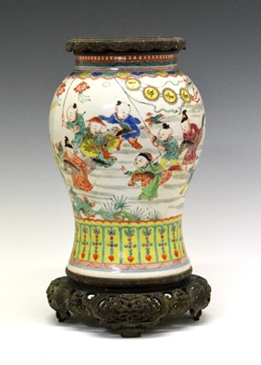 Lot 279 - Early 19th Century Chinese porcelain baluster vase