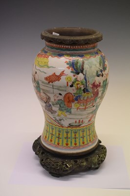 Lot 279 - Early 19th Century Chinese porcelain baluster vase