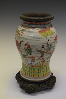 Lot 279 - Early 19th Century Chinese porcelain baluster vase