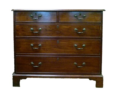 Lot 598 - George III mahogany chest of drawers
