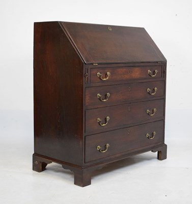 Lot 537 - George III mahogany bureau