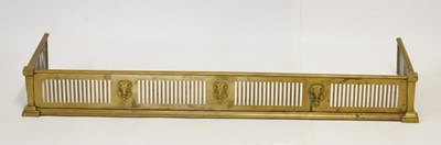 Lot 595 - Rectangular brass fender