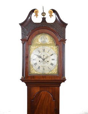 Lot 238 - Caleb Evans, Bristol (fl. c. 1766-1775) - George III mahogany cased 8-day brass dial longcase clock
