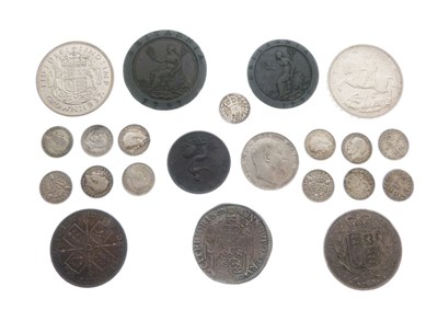 Lot 180 - Queen Victoria crown, 1844, double florin, 1887, a quantity of GB coinage, etc