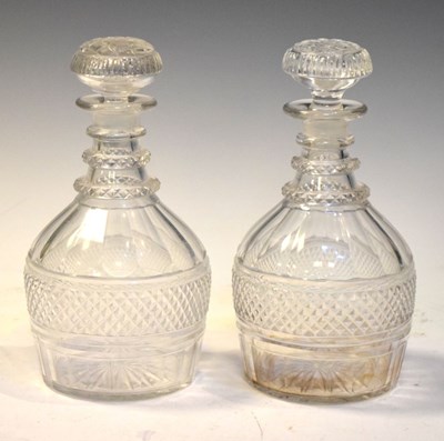 Lot 397 - Pair of Irish-type decanters