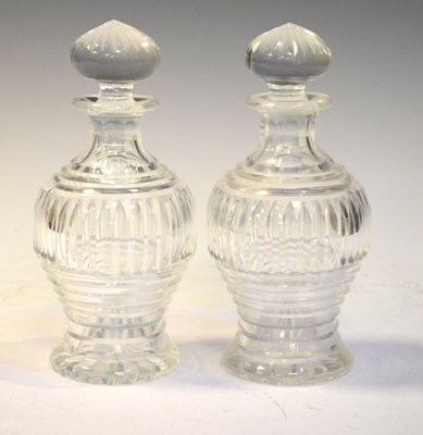 Lot 398 - Pair of decanter bottles