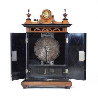 Lot 419 - Late 19th Century walnut-cased upright polyphon