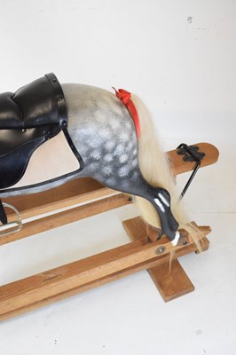 Lot 564 - Stevenson Brothers wooden dapple grey rocking horse