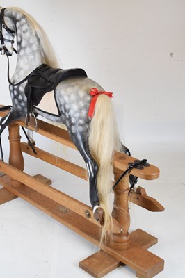 Lot 564 - Stevenson Brothers wooden dapple grey rocking horse