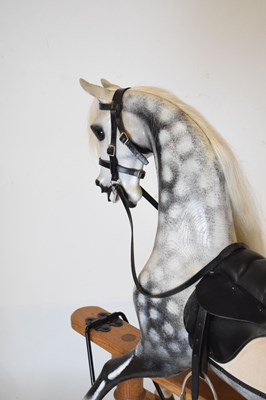 Lot 564 - Stevenson Brothers wooden dapple grey rocking horse