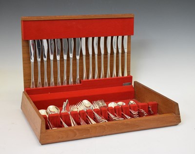 Lot 565 - Teak cased canteen of Arthur Price 'County Plate' cutlery