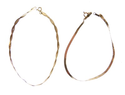 Lot 44 - Two herringbone link bracelets
