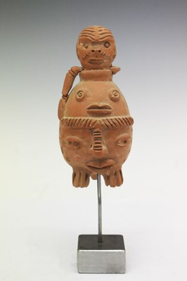 Lot 399 - Pre Columbian Aztec type red clay figure