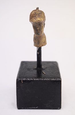 Lot 389 - Horse Racing Interest: Miniature bust of the famous Victorian jockey Fred Archer