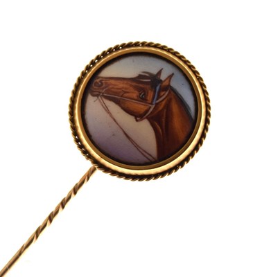 Lot 70 - Ceramic panel stickpin
